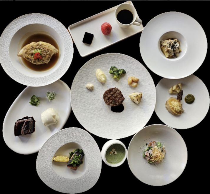 내방역 룸식당 블랙 플레이팅